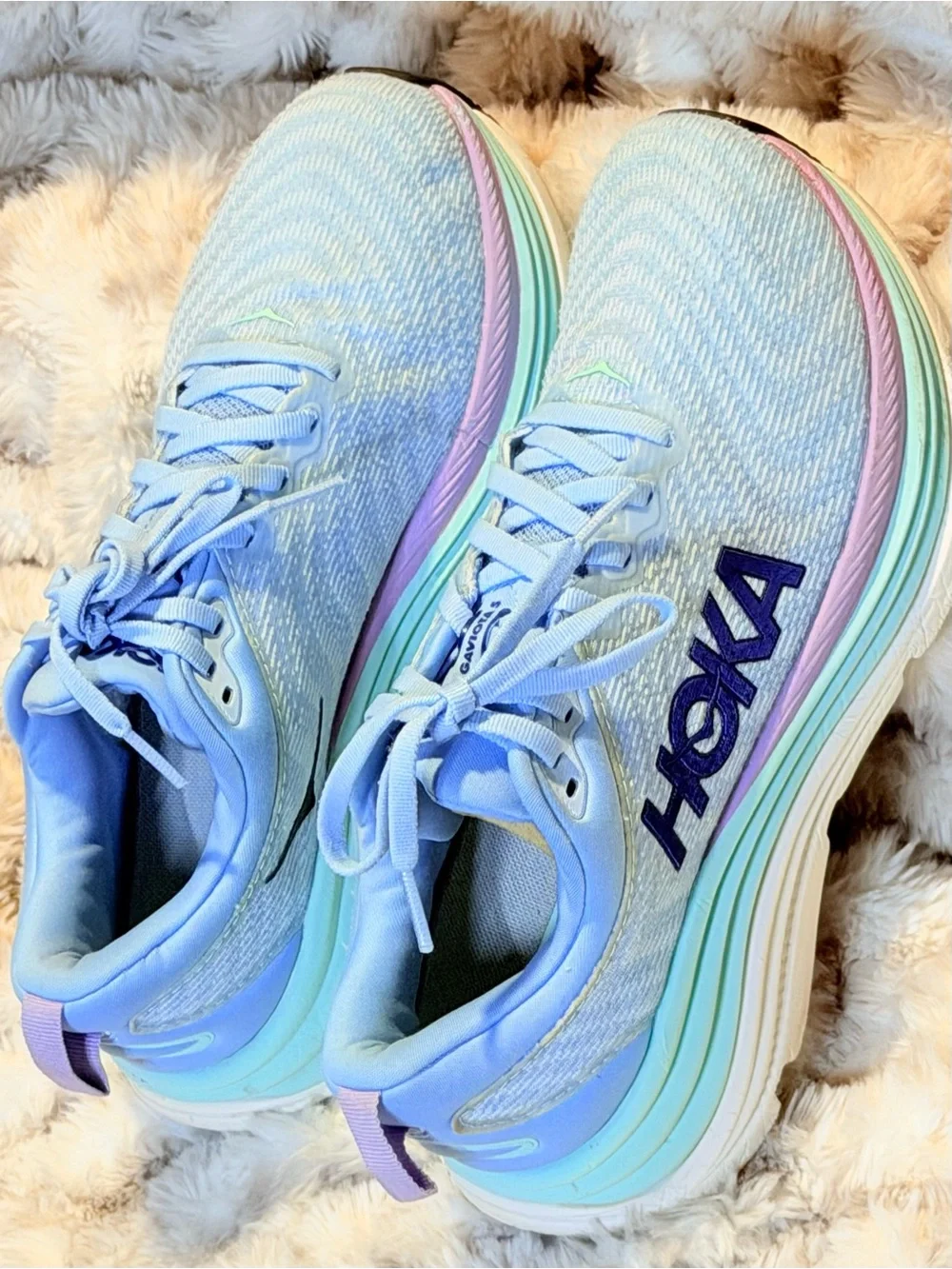 Hoka Gaviota 5 Airy Blue Running Shoes Size 7 - Picture 7 of 15